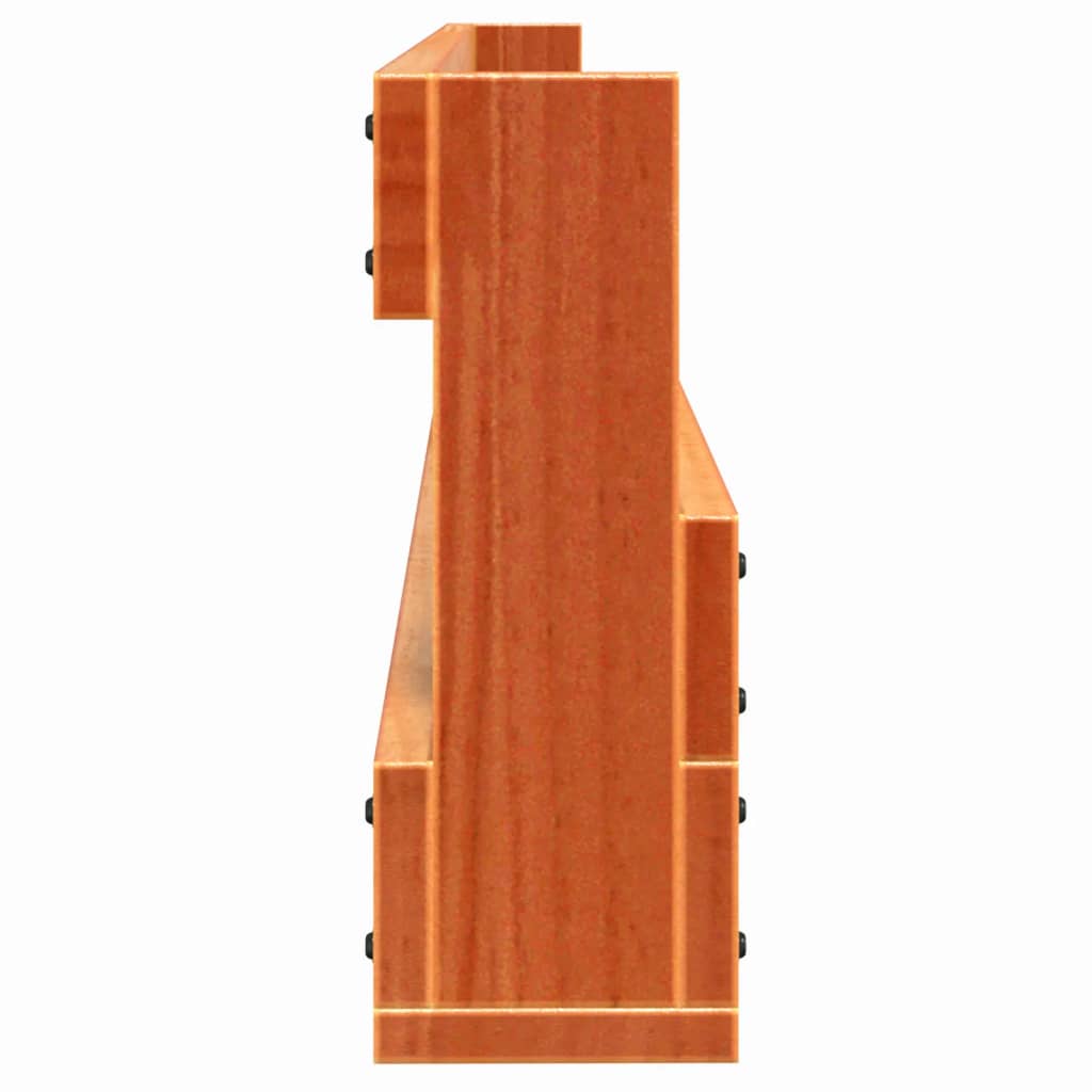 Wand-Schuhregale 2 Stk. 59X8,5X23,5 Cm Massivholz Wachsbraun