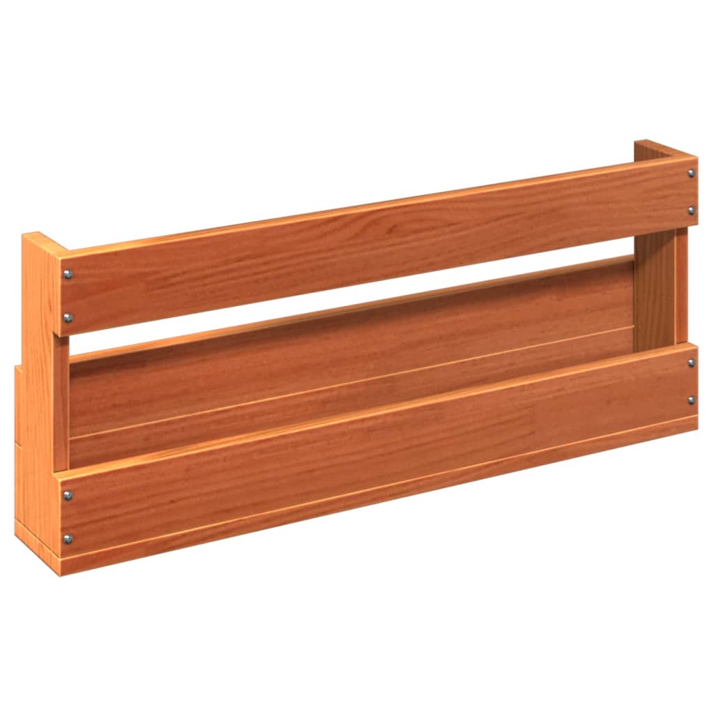 Wand-Schuhregale 2 Stk. 59X8,5X23,5 Cm Massivholz Wachsbraun