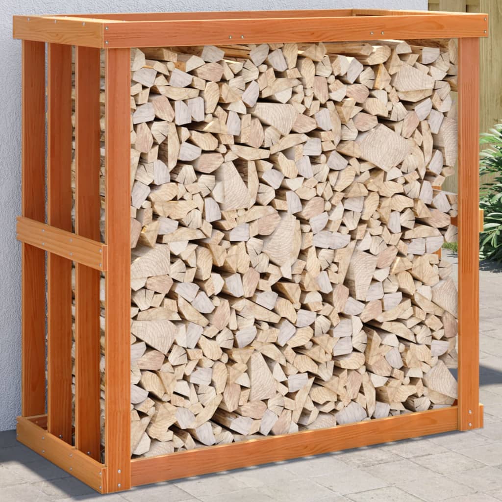 Outdoor-Kaminholzregal Massivholz Kiefer