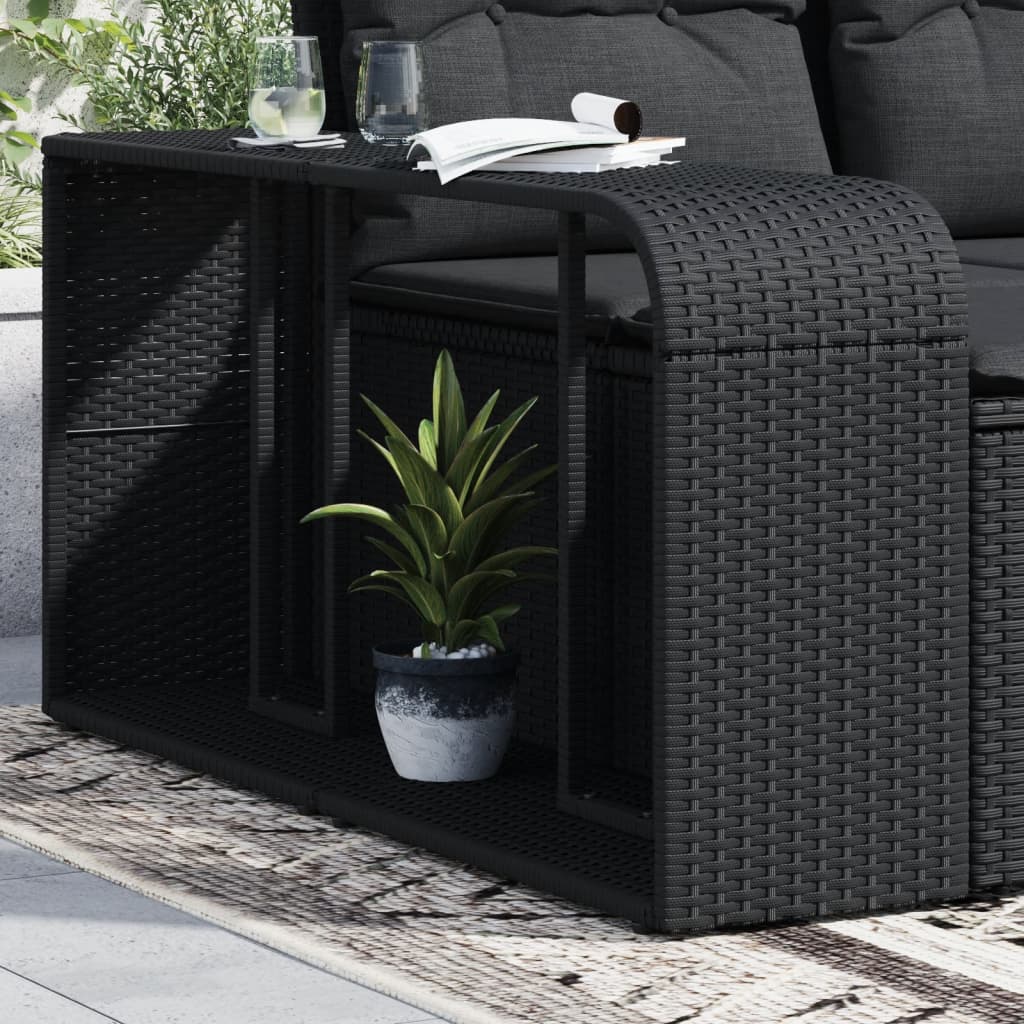 Outdoor-Regale 2 Stk. Poly Rattan