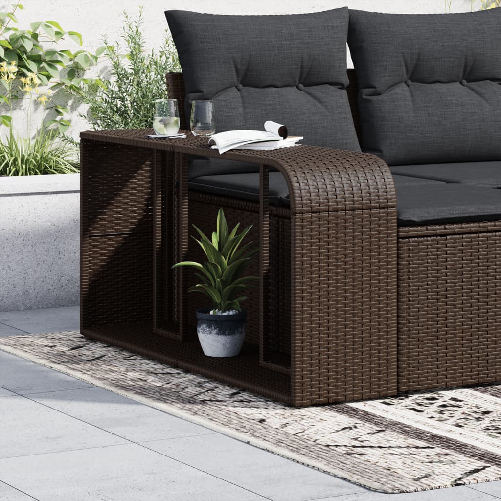 Outdoor-Regale 2 Stk. Poly Rattan