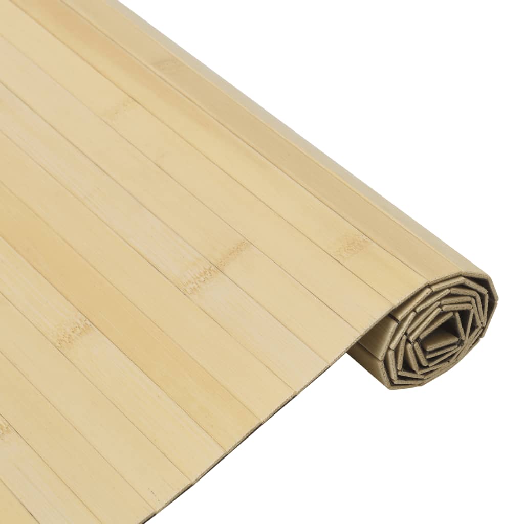 Teppich Rechteckig Hell Natur Bambus Helles Natur