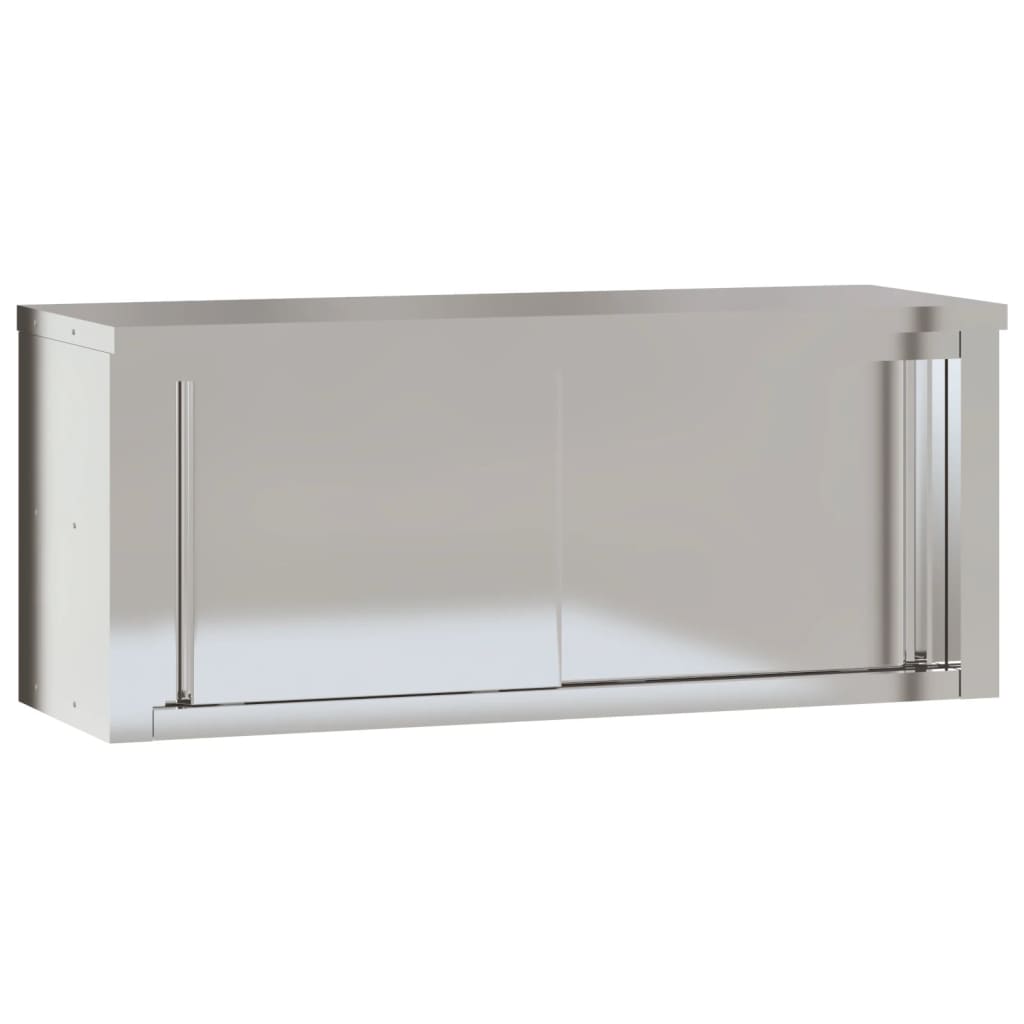 Küchen-Wandschrank Mit Schiebetüren Edelstahl