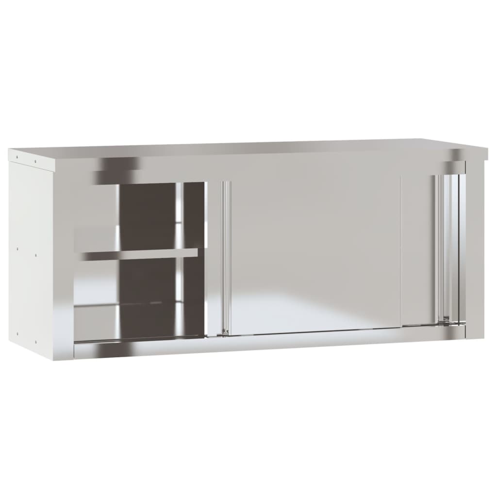 Küchen-Wandschrank Mit Schiebetüren Edelstahl