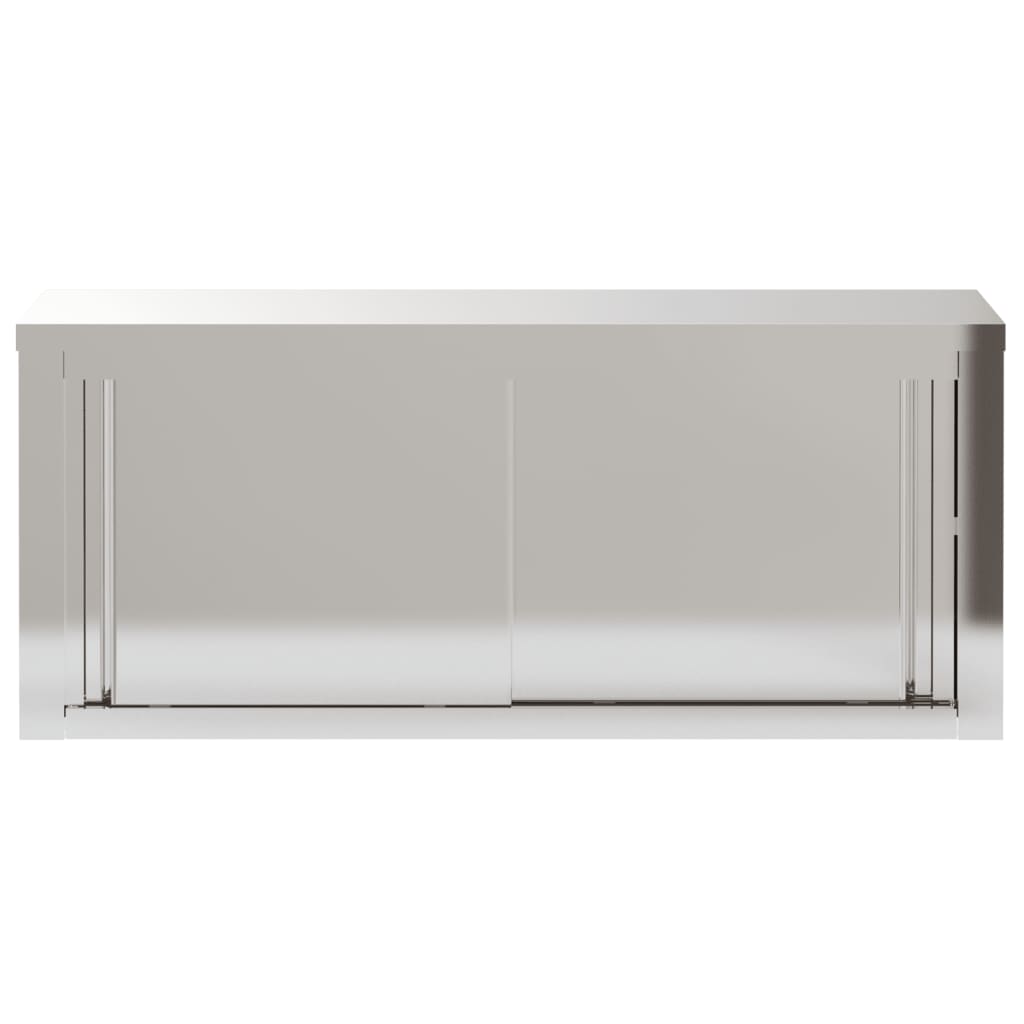 Küchen-Wandschrank Mit Schiebetüren Edelstahl