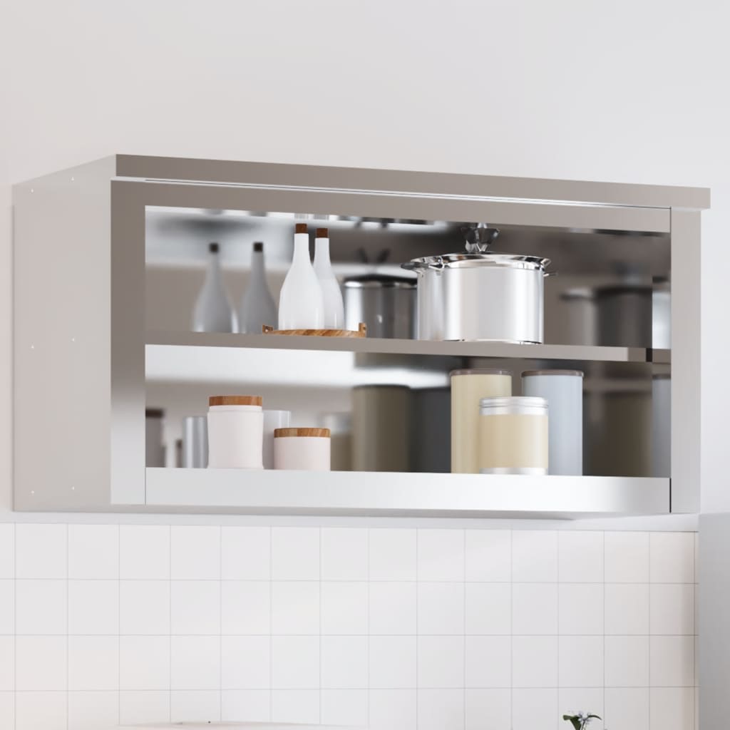 Küchen-Wandschrank Mit Schiebetüren Edelstahl