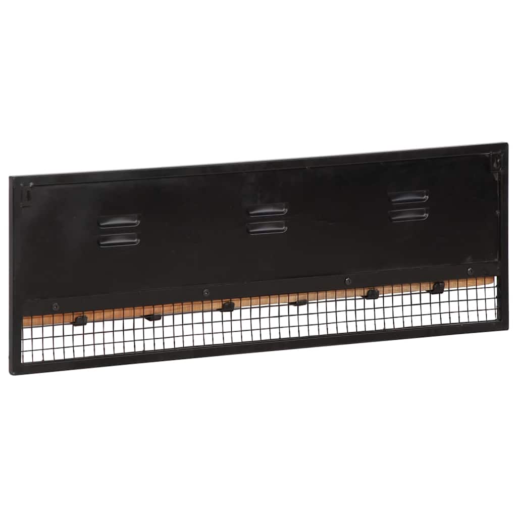 Wandgarderobe 90X11X30 Cm Massivholz Mango Creme