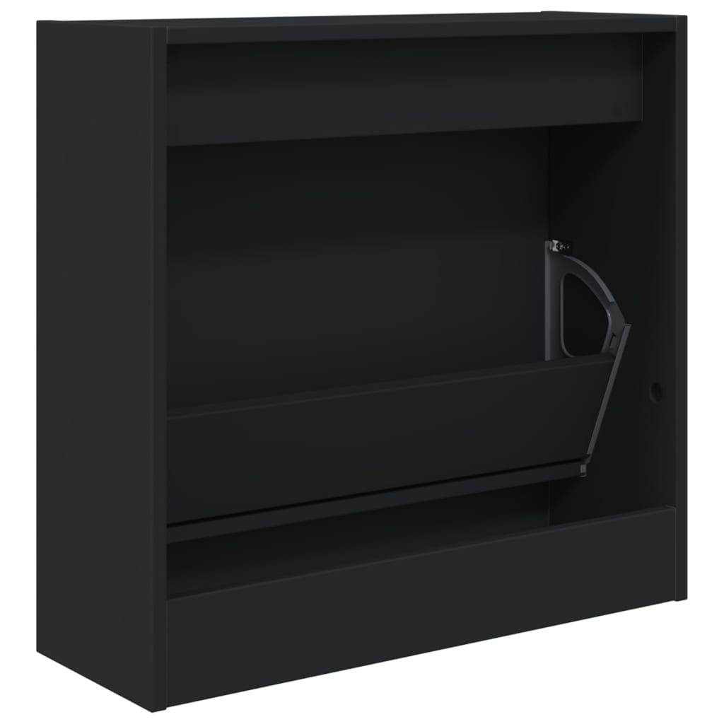 Schuhschrank Holzwerkstoff Schwarz