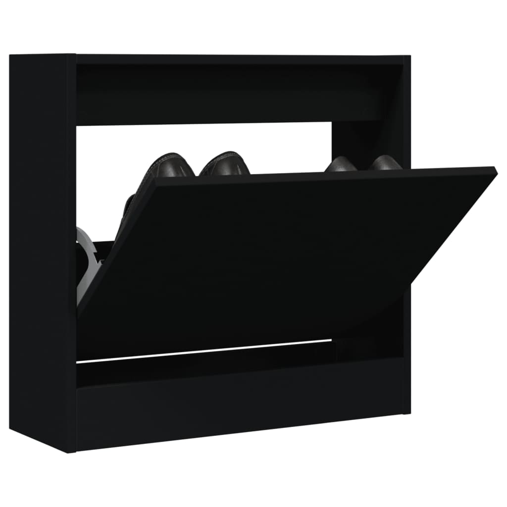 Schuhschrank Holzwerkstoff Schwarz