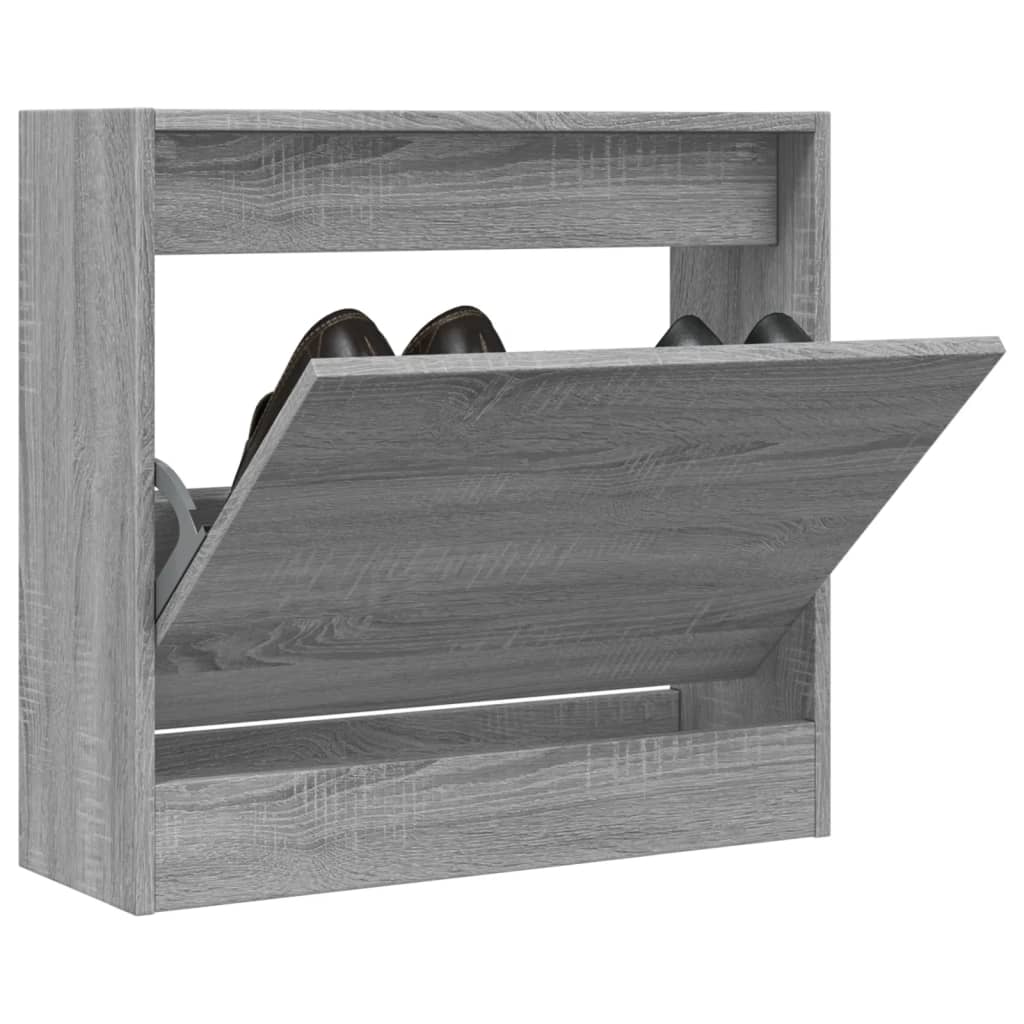 Schuhschrank 60X34X96,5 Cm Holzwerkstoff Grau Sonoma