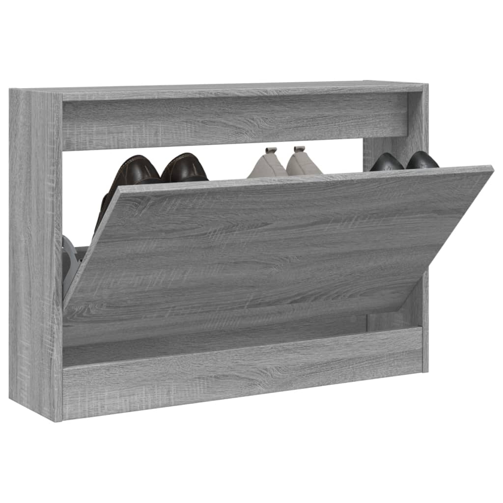 Schuhschrank 60X34X96,5 Cm Holzwerkstoff Grau Sonoma