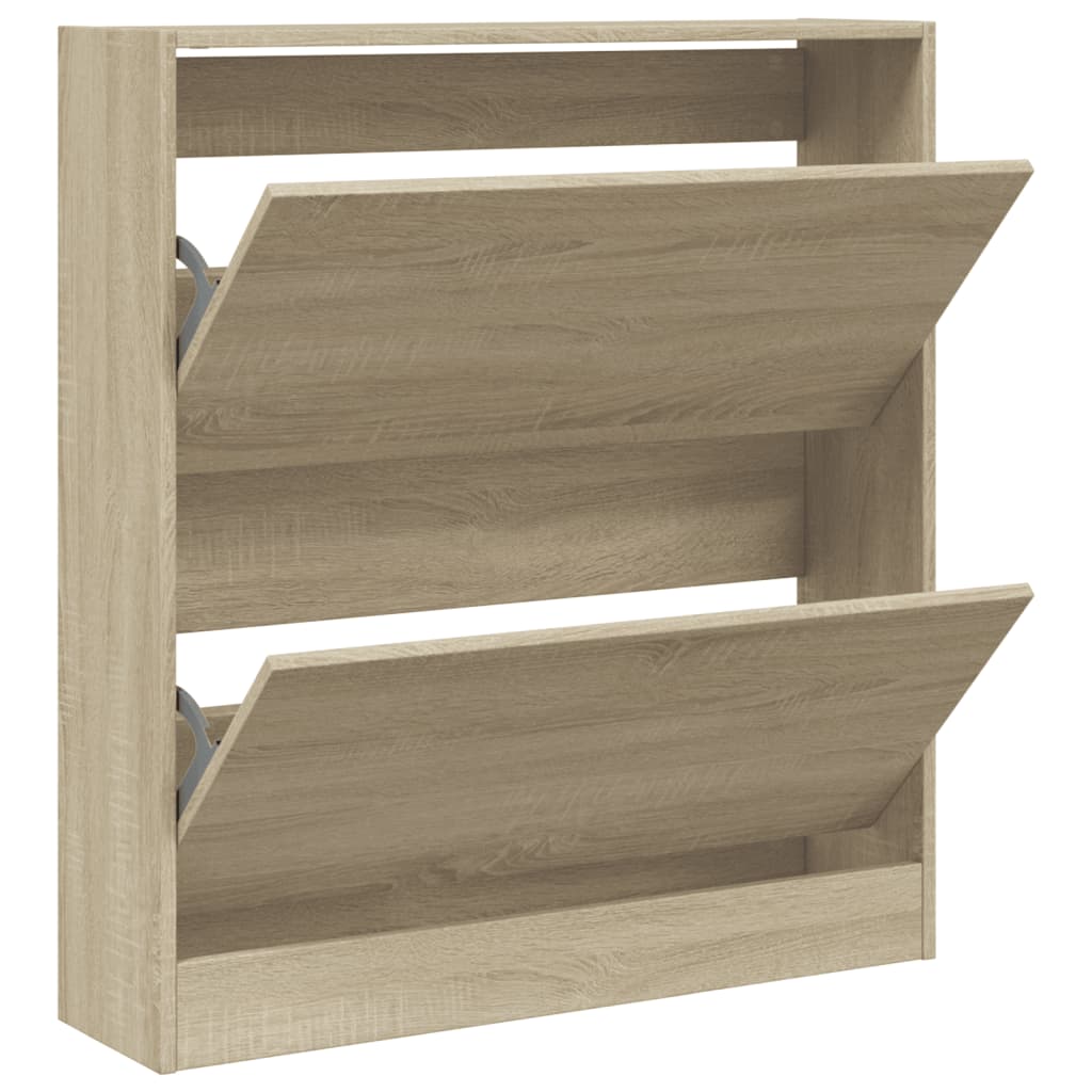 Schuhschrank Sonoma-Eiche 80X21X87,5 Cm Holzwerkstoff Sonoma Eiche