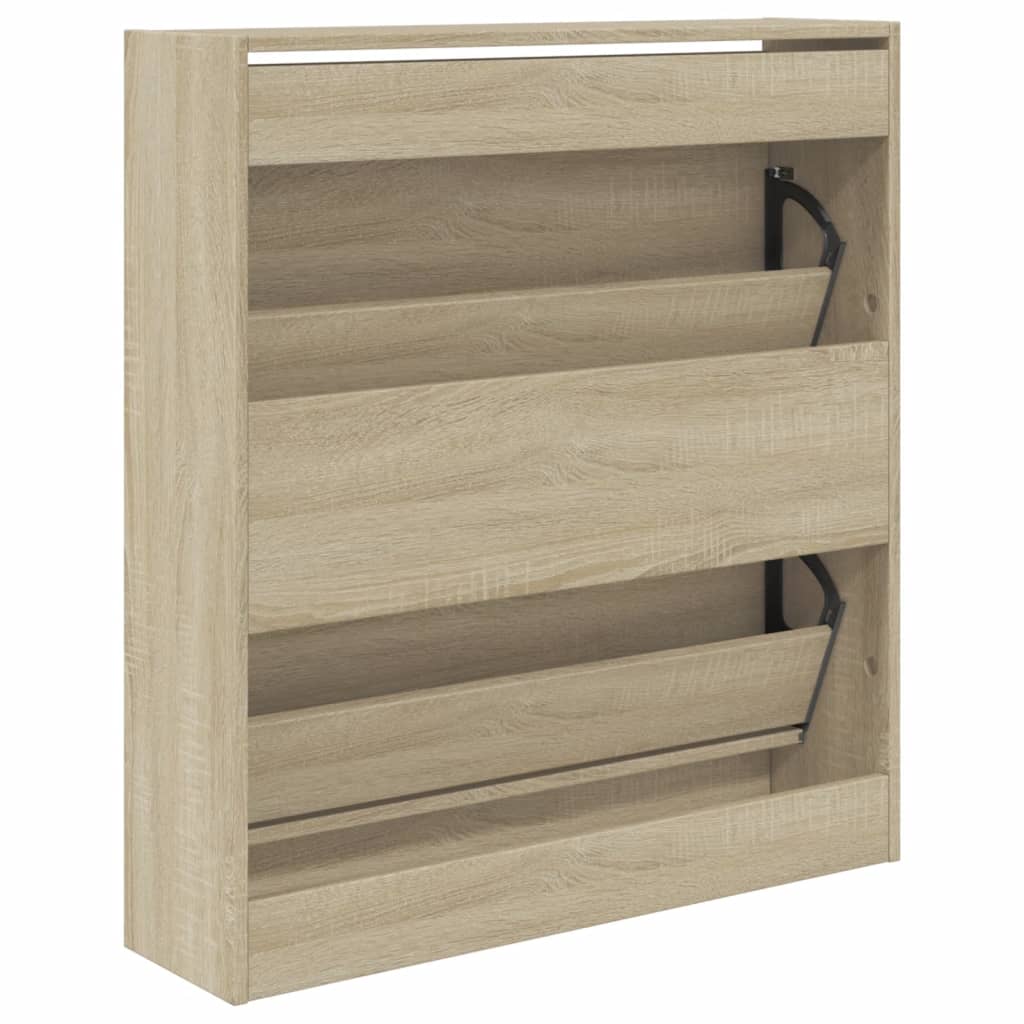 Schuhschrank Sonoma-Eiche 80X21X87,5 Cm Holzwerkstoff Sonoma Eiche