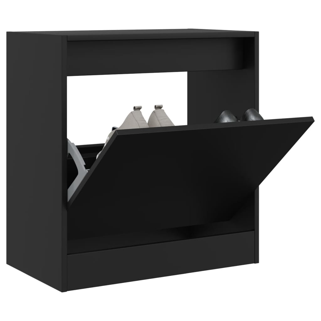 Schuhschrank Holzwerkstoff Schwarz