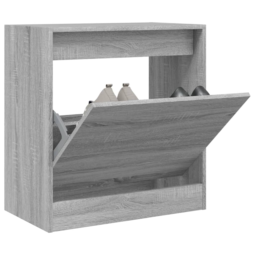 Schuhschrank 60X34X96,5 Cm Holzwerkstoff Grau Sonoma