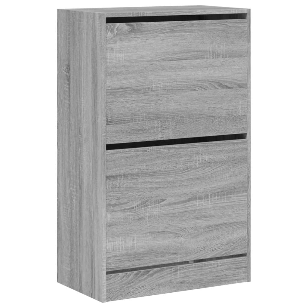 Schuhschrank 60X34X96,5 Cm Holzwerkstoff Grau Sonoma