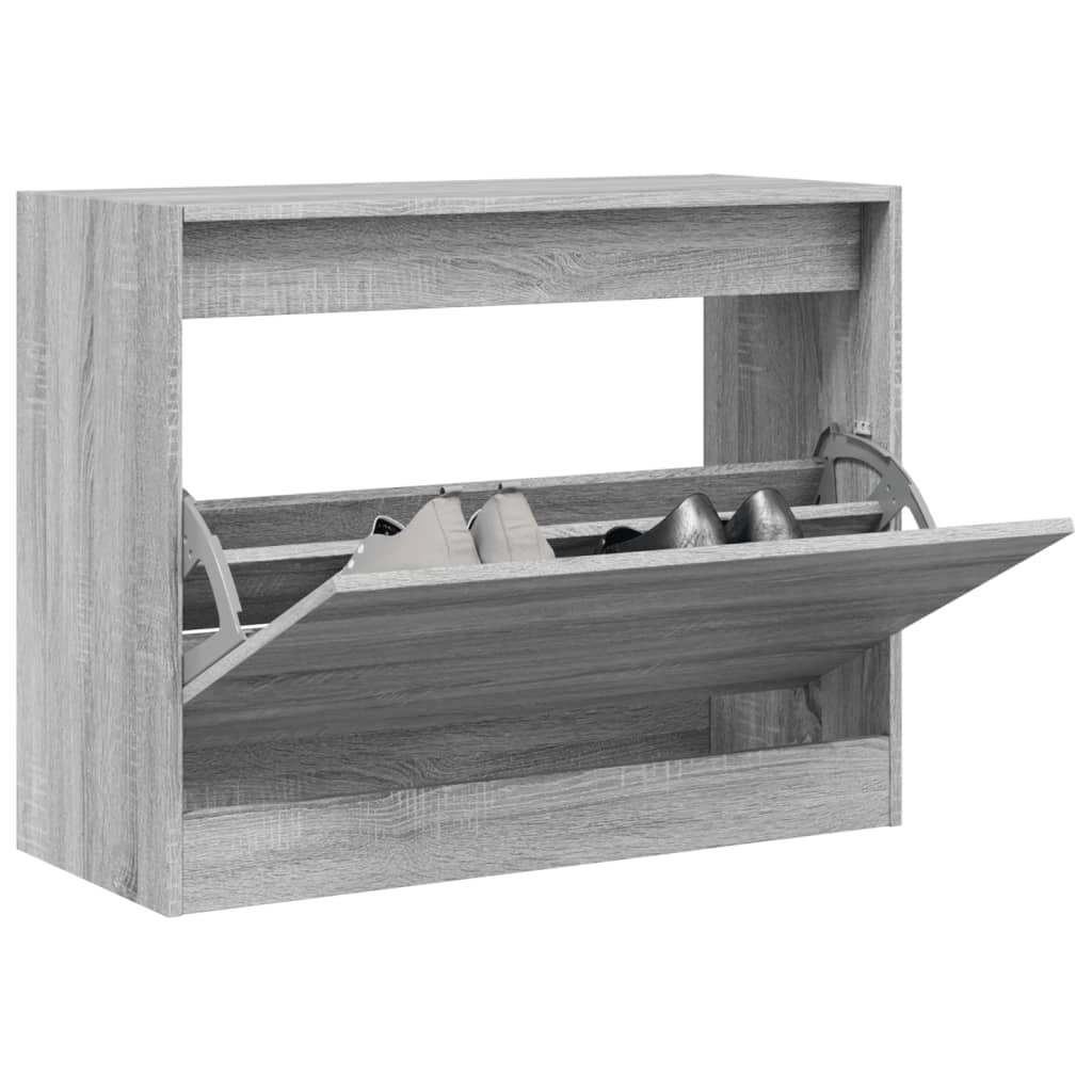 Schuhschrank 60X34X96,5 Cm Holzwerkstoff Grau Sonoma