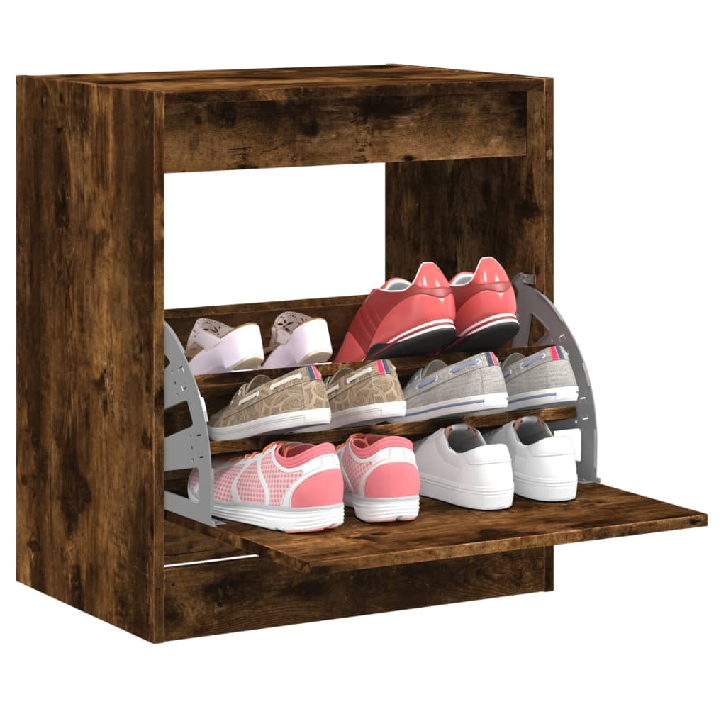 Schuhschrank Holzwerkstoff Räuchereiche