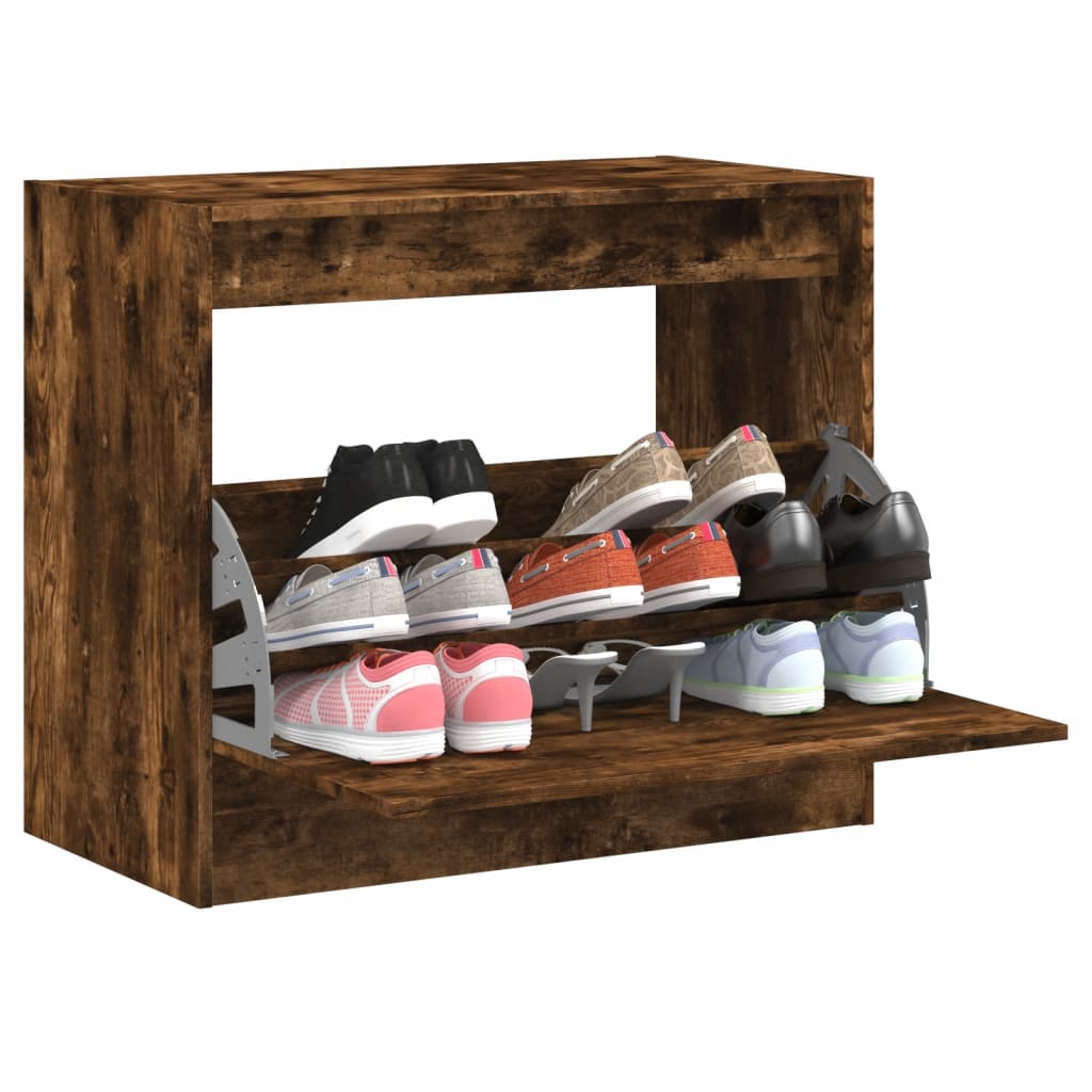 Schuhschrank Holzwerkstoff Räuchereiche