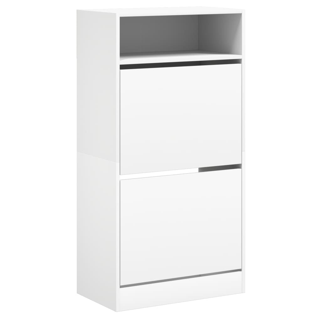 Schuhschrank 60X34X116 Cm Holzwerkstoff Weiß