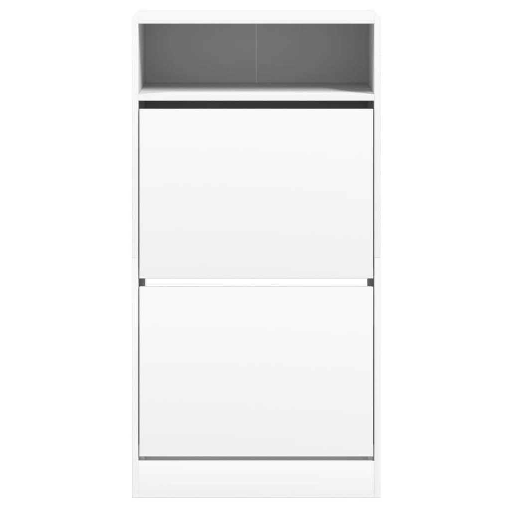 Schuhschrank 60X34X116 Cm Holzwerkstoff Weiß
