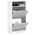 Schuhschrank 60X34X116 Cm Holzwerkstoff Weiß