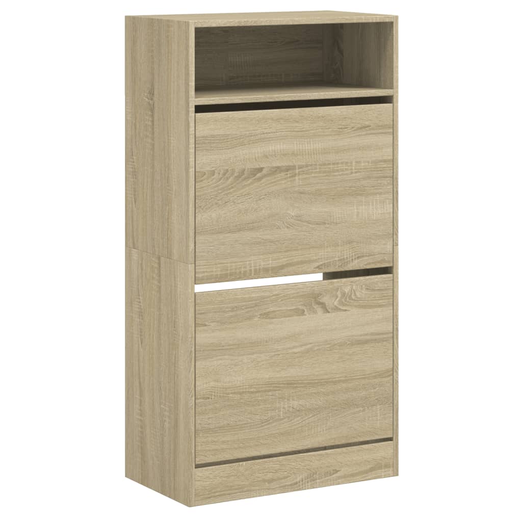 Schuhschrank Sonoma-Eiche 60X34X116 Cm Holzwerkstoff Sonoma Eiche