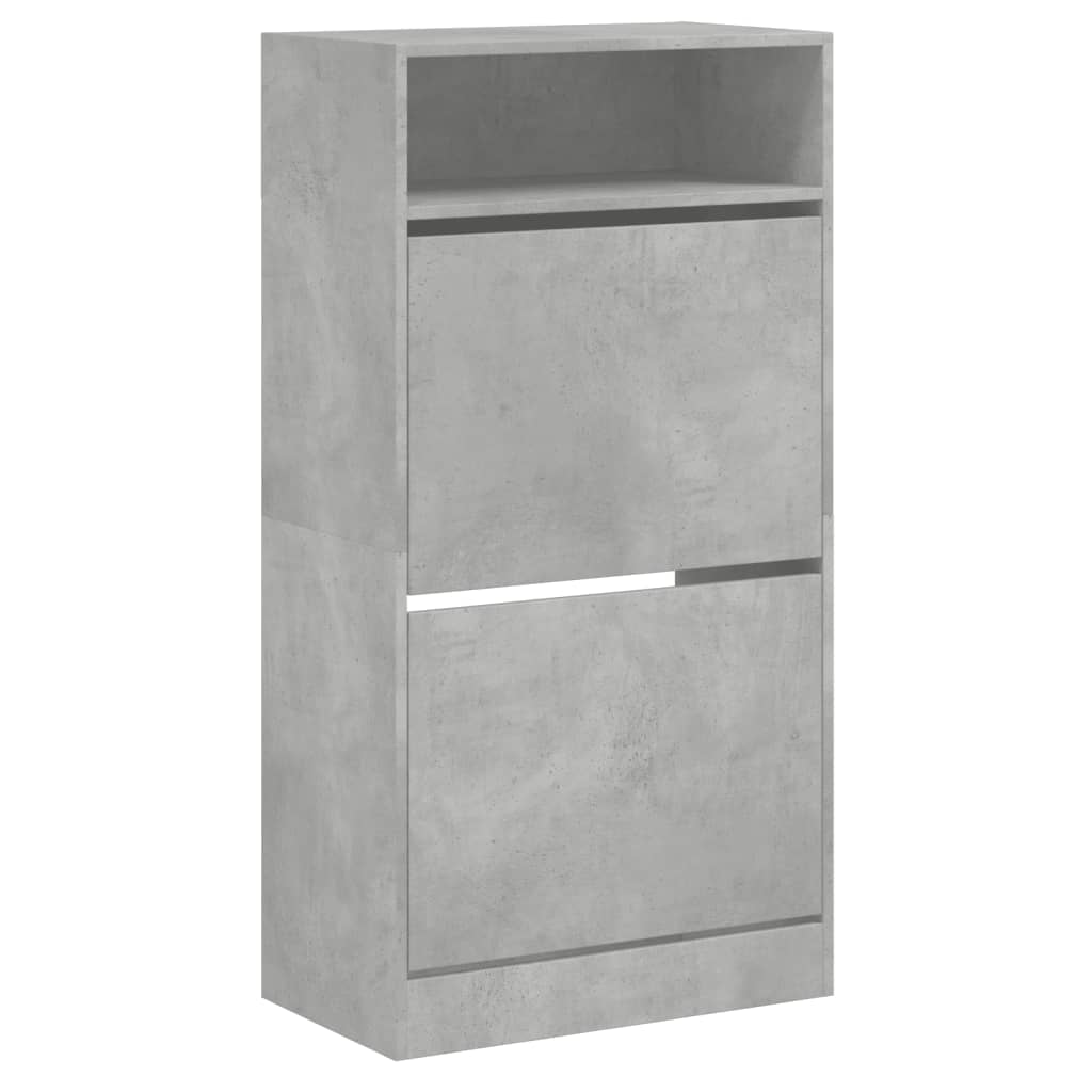 Schuhschrank 60X34X116 Cm Holzwerkstoff Betongrau