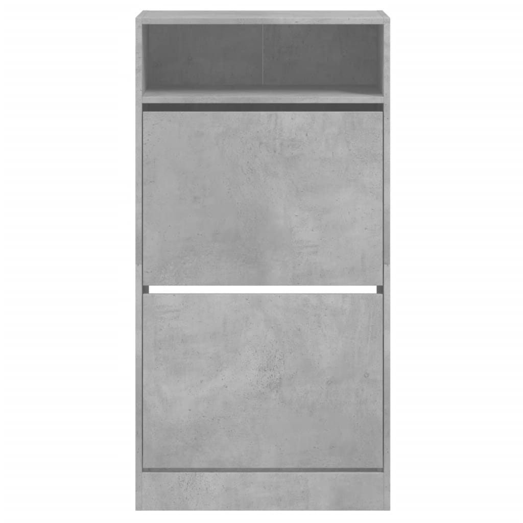 Schuhschrank 60X34X116 Cm Holzwerkstoff Betongrau