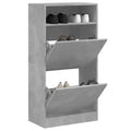 Schuhschrank 60X34X116 Cm Holzwerkstoff Betongrau