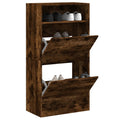 Schuhschrank 60X34X116 Cm Holzwerkstoff Räuchereiche