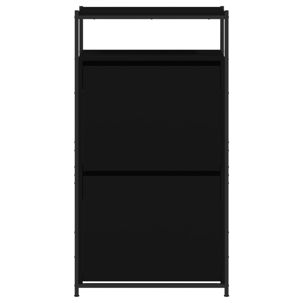 Schuhschrank 60X34X112 Cm Holzwerkstoff Schwarz