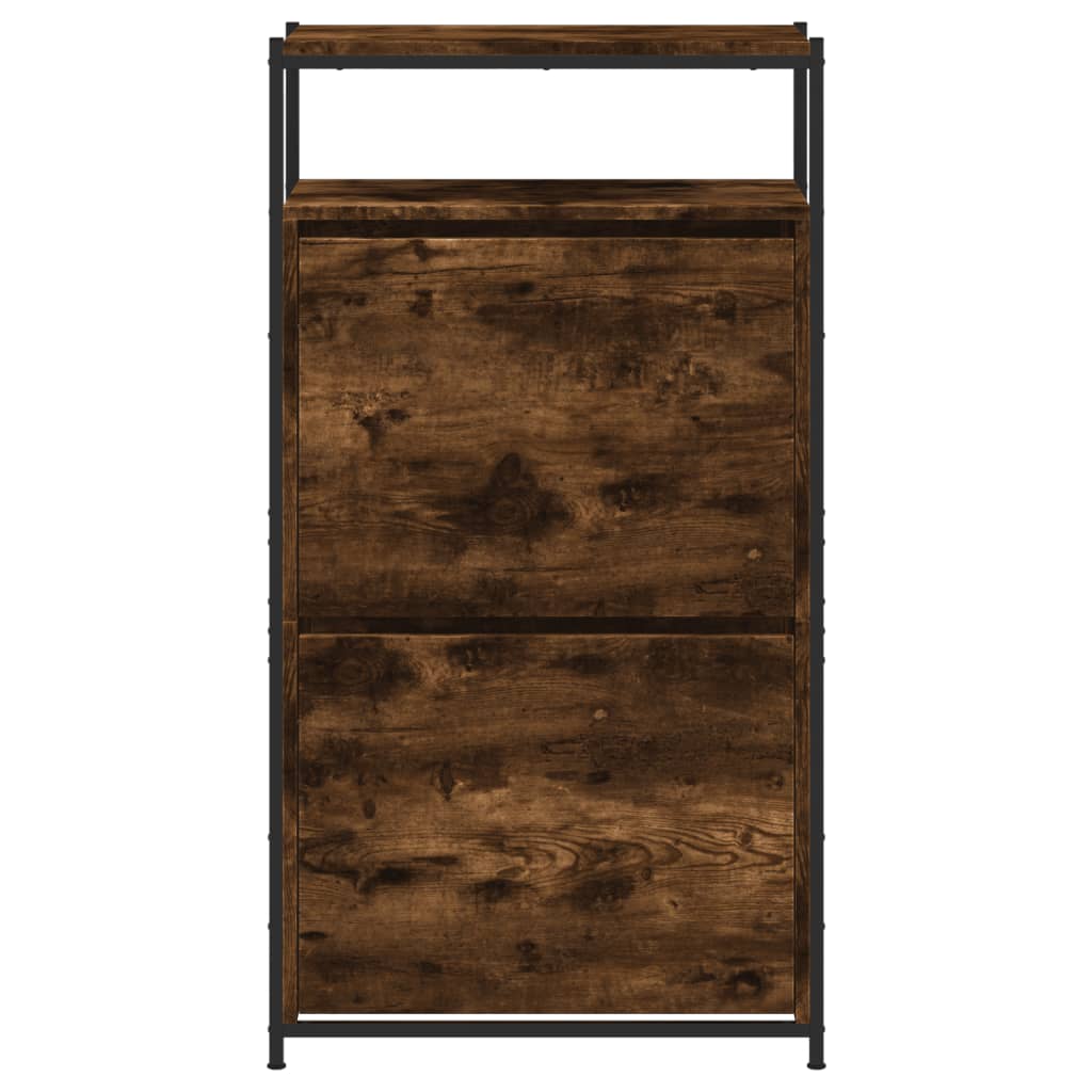 Schuhschrank 60X34X112 Cm Holzwerkstoff Räuchereiche