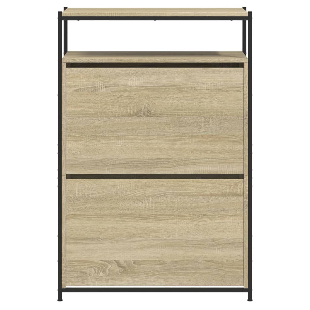Schuhschrank Sonoma-Eiche 75X34X112 Cm Holzwerkstoff Sonoma Eiche