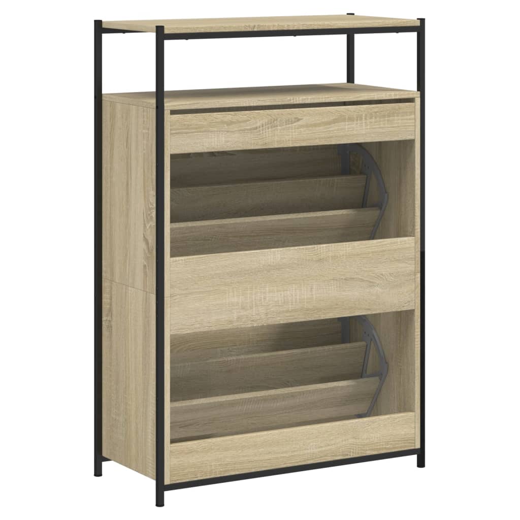 Schuhschrank Sonoma-Eiche 75X34X112 Cm Holzwerkstoff Sonoma Eiche