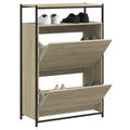 Schuhschrank Sonoma-Eiche 75X34X112 Cm Holzwerkstoff Sonoma Eiche