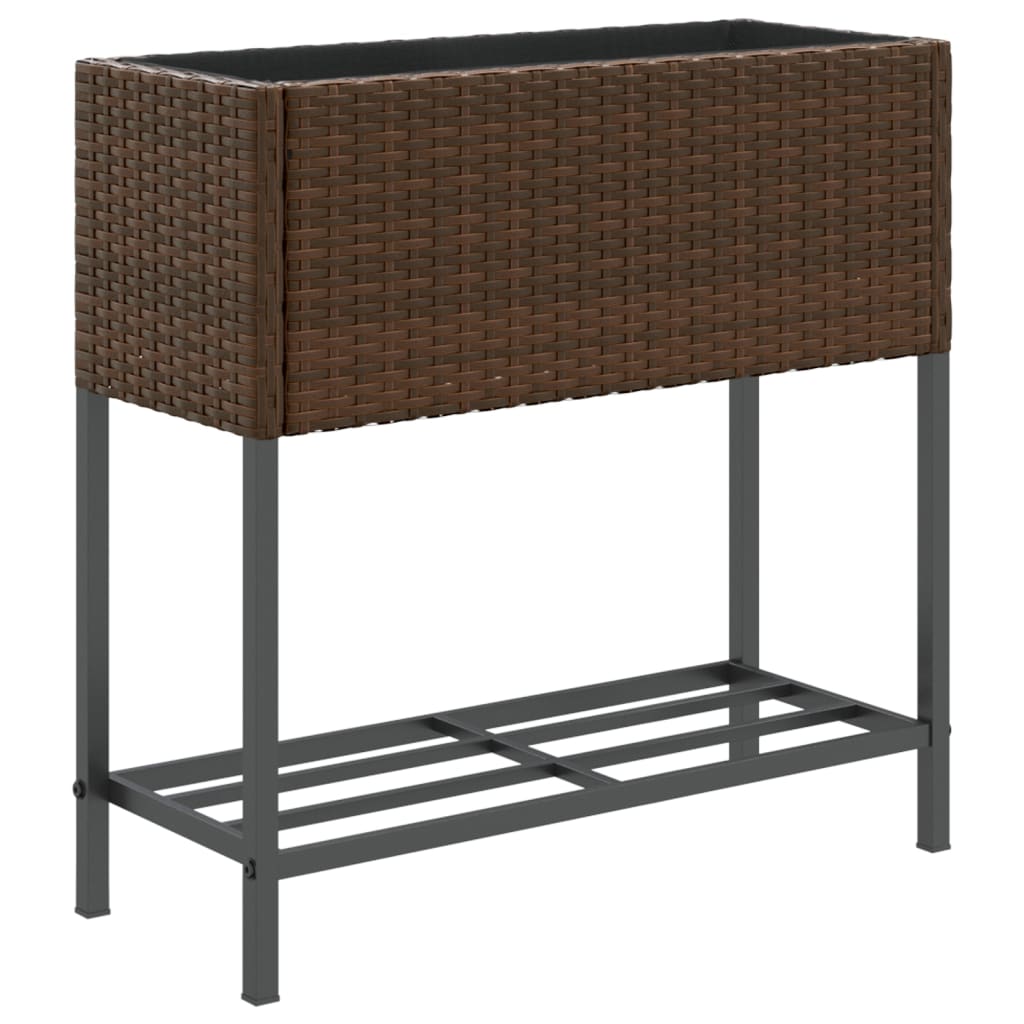 Pflanzkübel Mit Ablage Poly Rattan