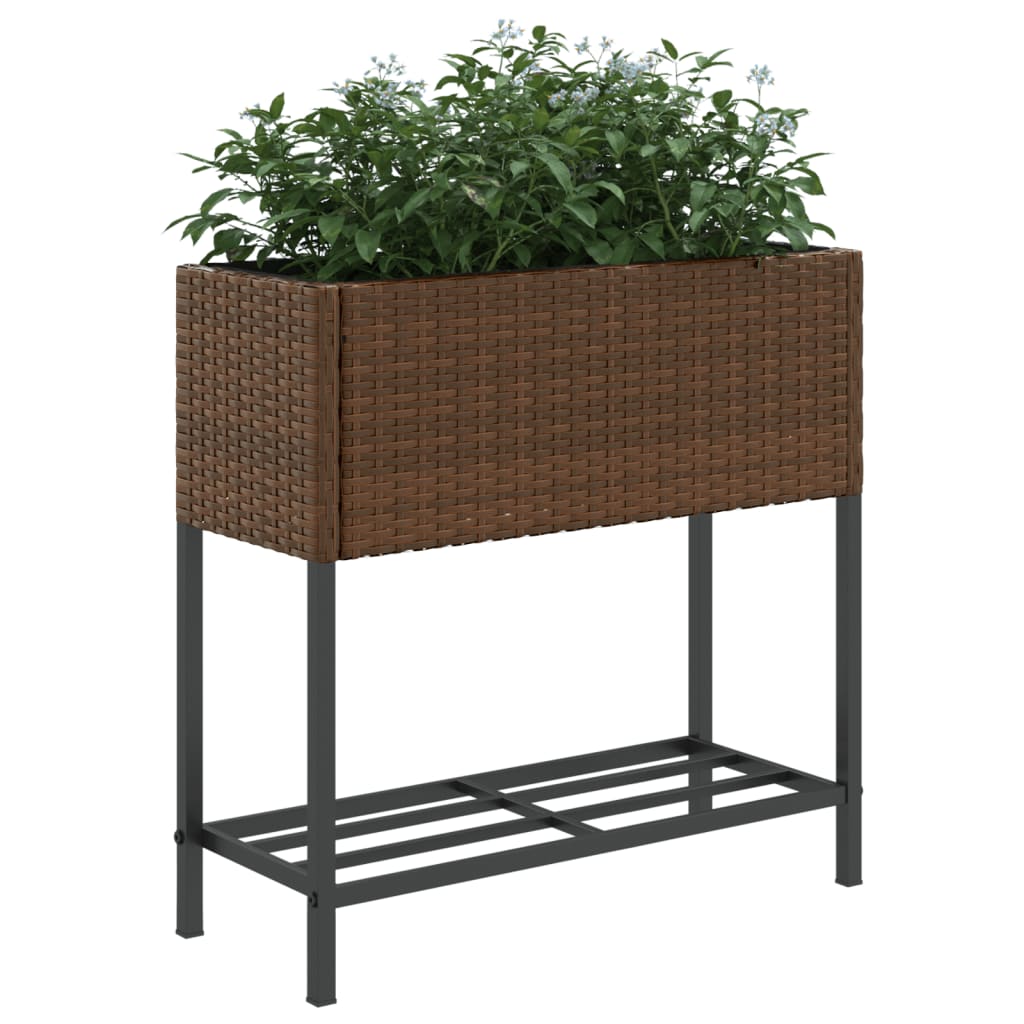 Pflanzkübel Mit Ablage Poly Rattan