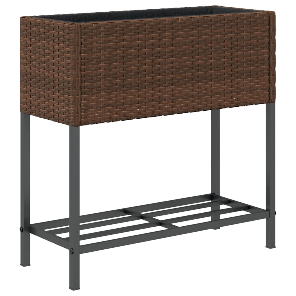 Pflanzkübel Mit Ablage Poly Rattan
