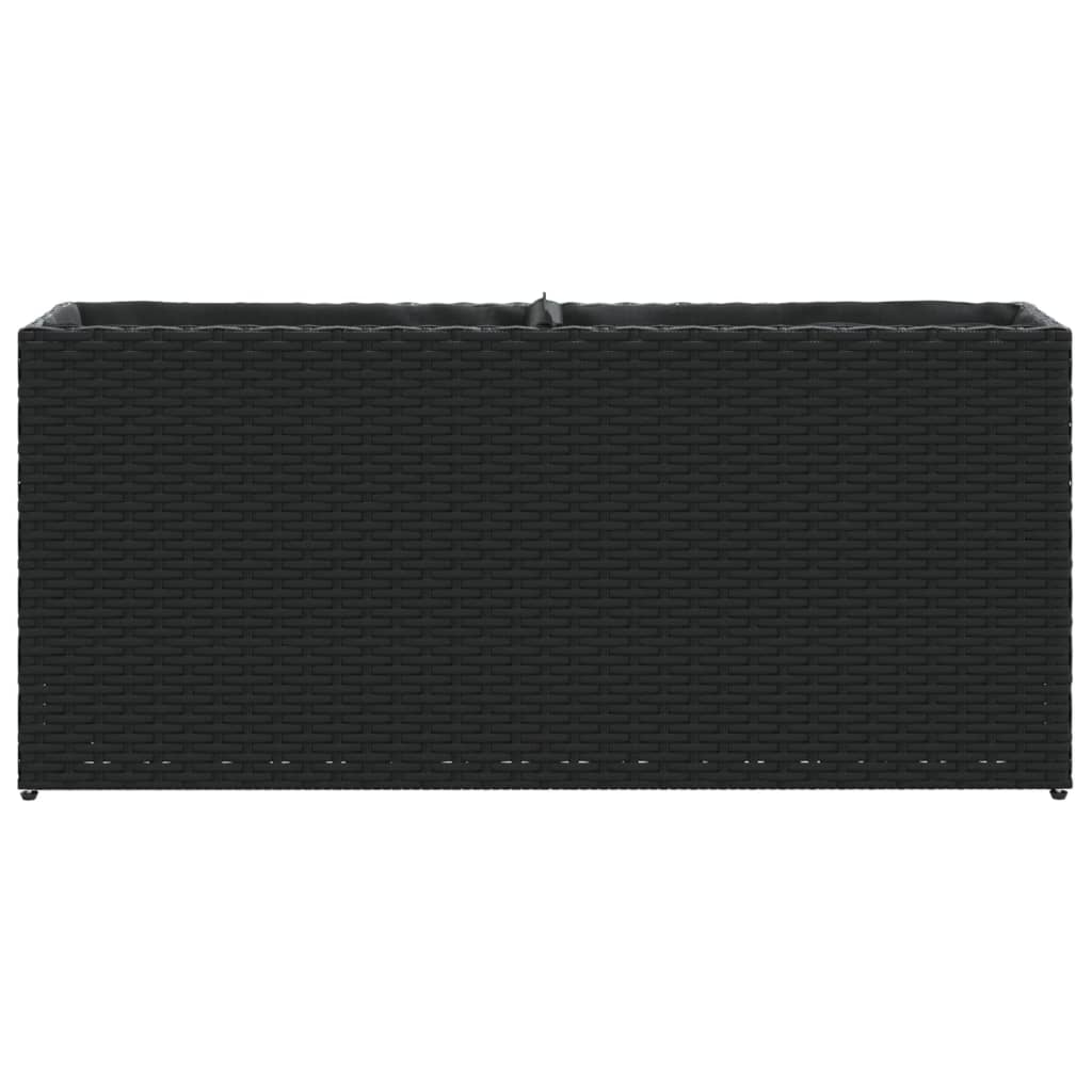 Hochbeet Mit 2 Fächern 90X20X40 Cm Poly Rattan