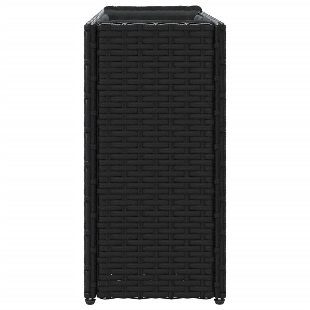 Hochbeet Mit 2 Fächern 90X20X40 Cm Poly Rattan
