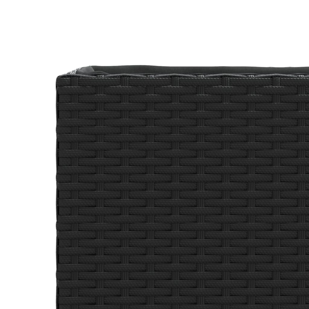 Hochbeet Mit 2 Fächern 90X20X40 Cm Poly Rattan