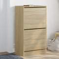 Schuhschrank Sonoma-Eiche 80X21X87,5 Cm Holzwerkstoff Sonoma Eiche