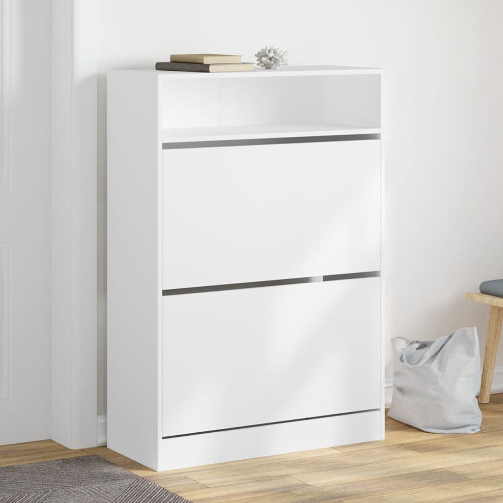 Schuhschrank 60X34X116 Cm Holzwerkstoff Weiß