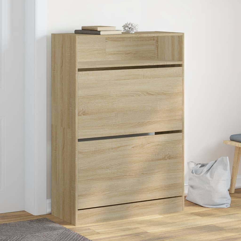 Schuhschrank Sonoma-Eiche 60X34X116 Cm Holzwerkstoff Sonoma Eiche