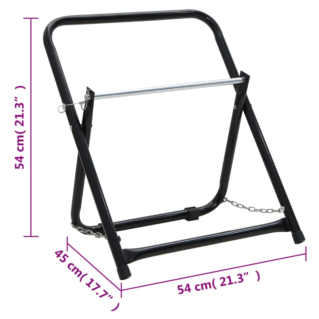 Schlauchwagen 48 Cm 45 Kg Schwarz Pulverbeschichteter Stahl