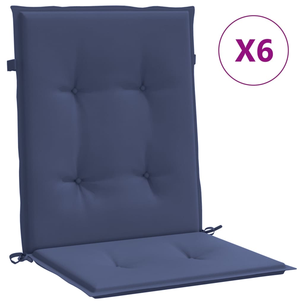 Niedriglehner-Auflagen 6 Stk. Stoff