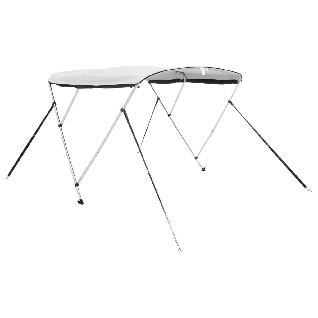3-Bow Bimini-Top Mit Mesh-Seitenteilen Weiß Und Schwarz