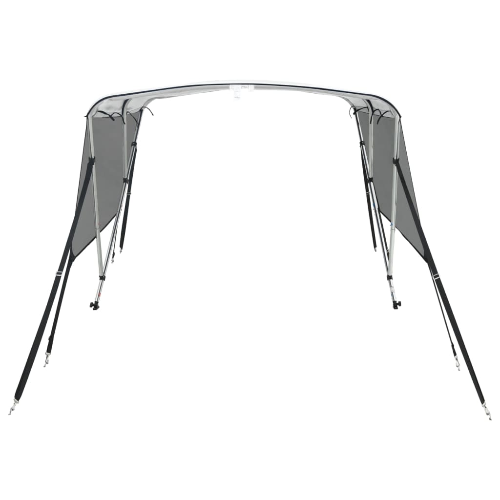 3-Bow Bimini-Top Mit Mesh-Seitenteilen Weiß Und Schwarz