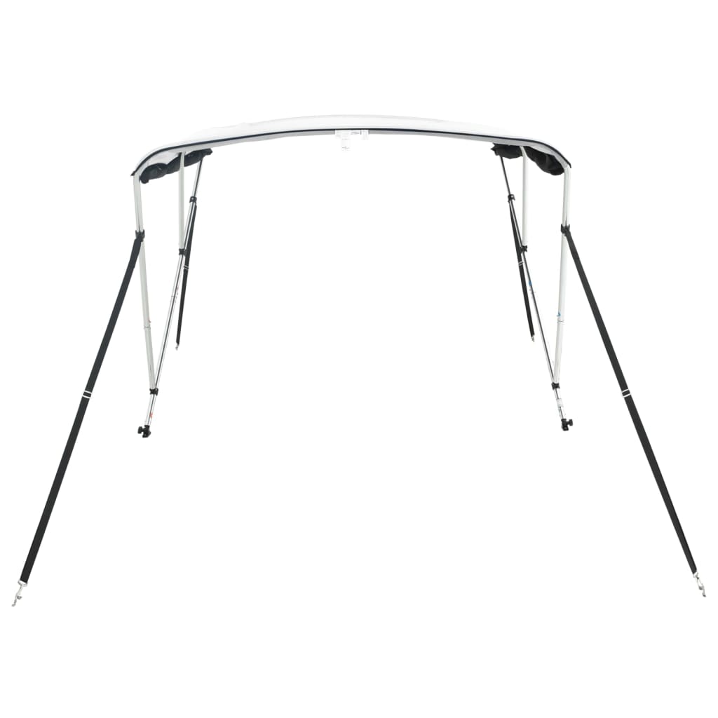 3-Bow Bimini-Top Mit Mesh-Seitenteilen Weiß Und Schwarz